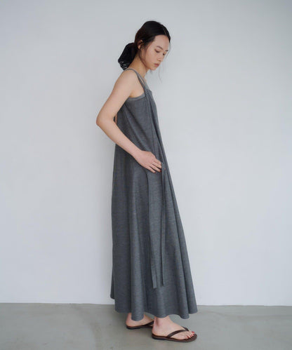 LUALY 亞麻寬鬆連衣裙