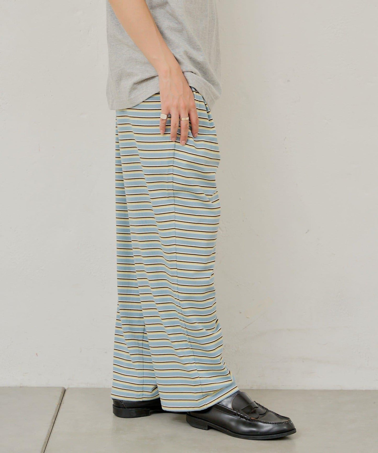【WHIMSIC】MULTI BORDER CUTSEW 邊條紋針織褲
