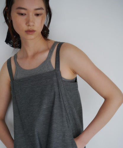 LUALY 亞麻寬鬆連衣裙