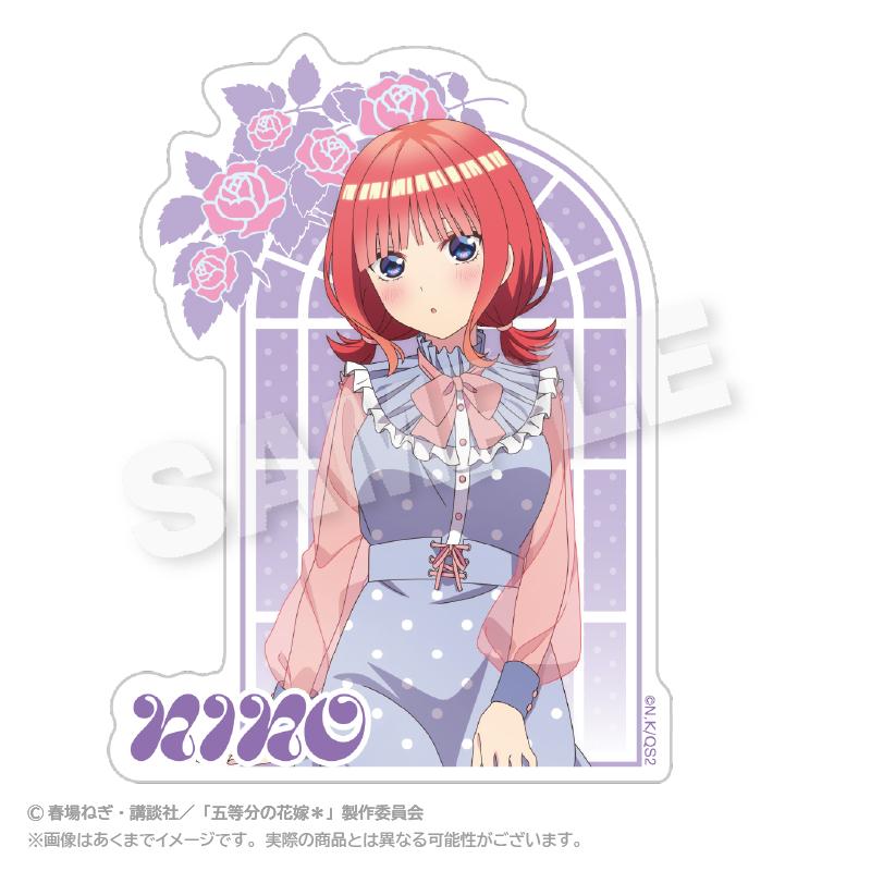 五等分の花嫁＊_ダイカットステッカー 水玉パステルver. 中野 二乃