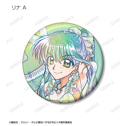 ぴちぴちピッチ_描き下ろし カクテルグラスver. トレーディング Ani-Art clear label オーロラ缶バッジ(単位/コンプリートBOX/6パック入り)