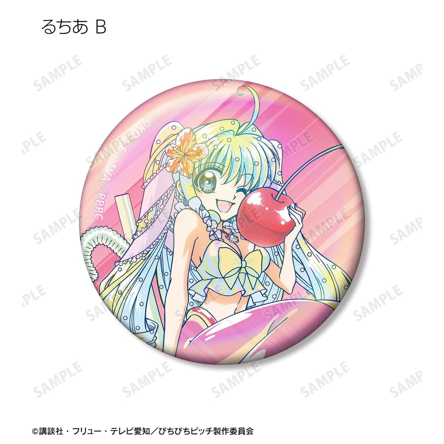 ぴちぴちピッチ_描き下ろし カクテルグラスver. トレーディング Ani-Art clear label オーロラ缶バッジ(単位/コンプリートBOX/6パック入り)