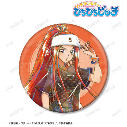 ぴちぴちピッチ_描き下ろし 沙羅 Y2Kファッションver. Ani-Art BIG缶バッジ
