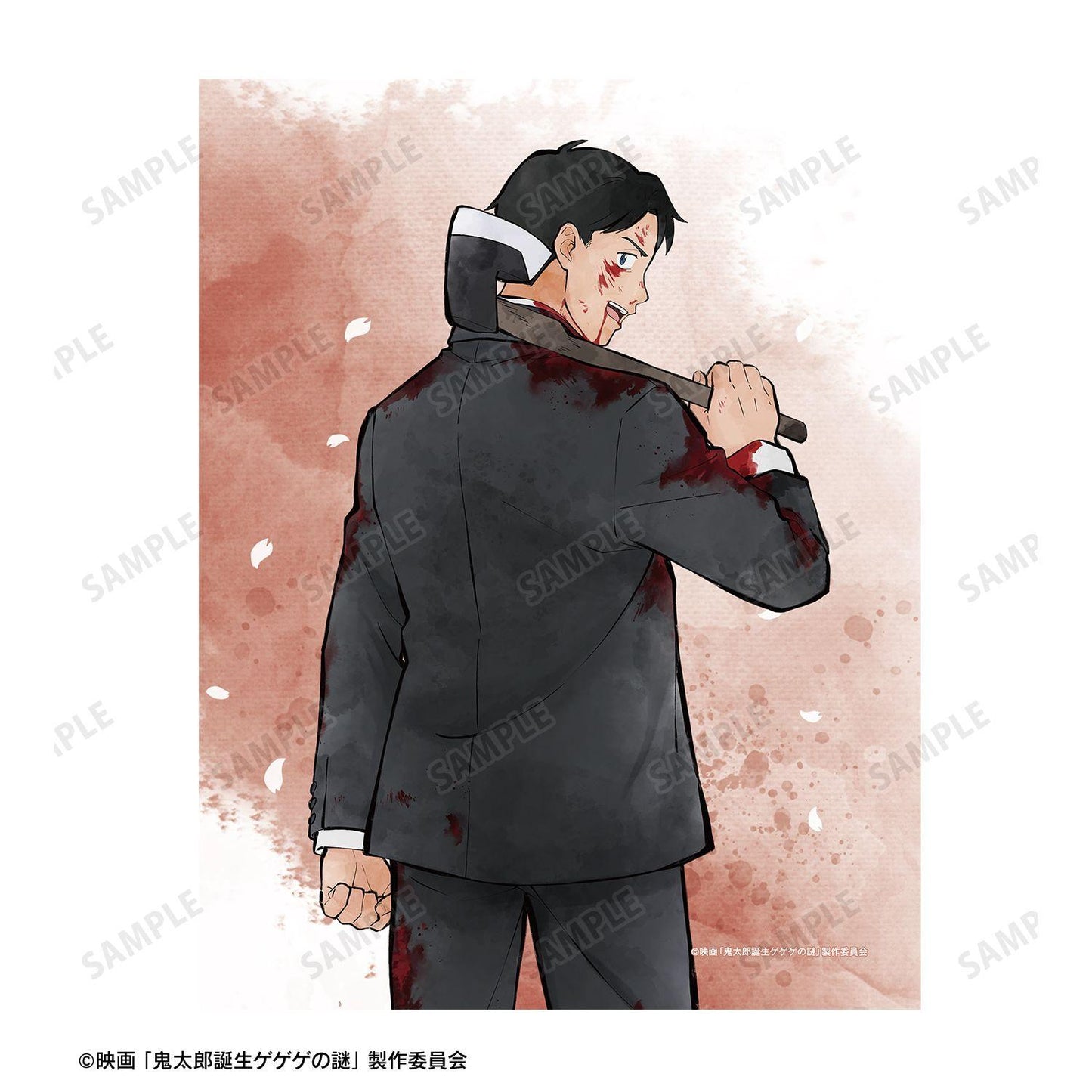 映画 鬼太郎誕生 ゲゲゲの謎_描き下ろし 水木 戦う父の背中ver. F0号キャンバスボード