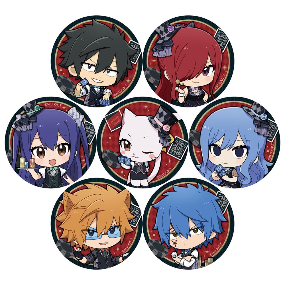 FAIRY TAIL 100年クエスト_トレーディング缶バッジ(カジノディーラー/ver.B)　【BOX／7個入り】