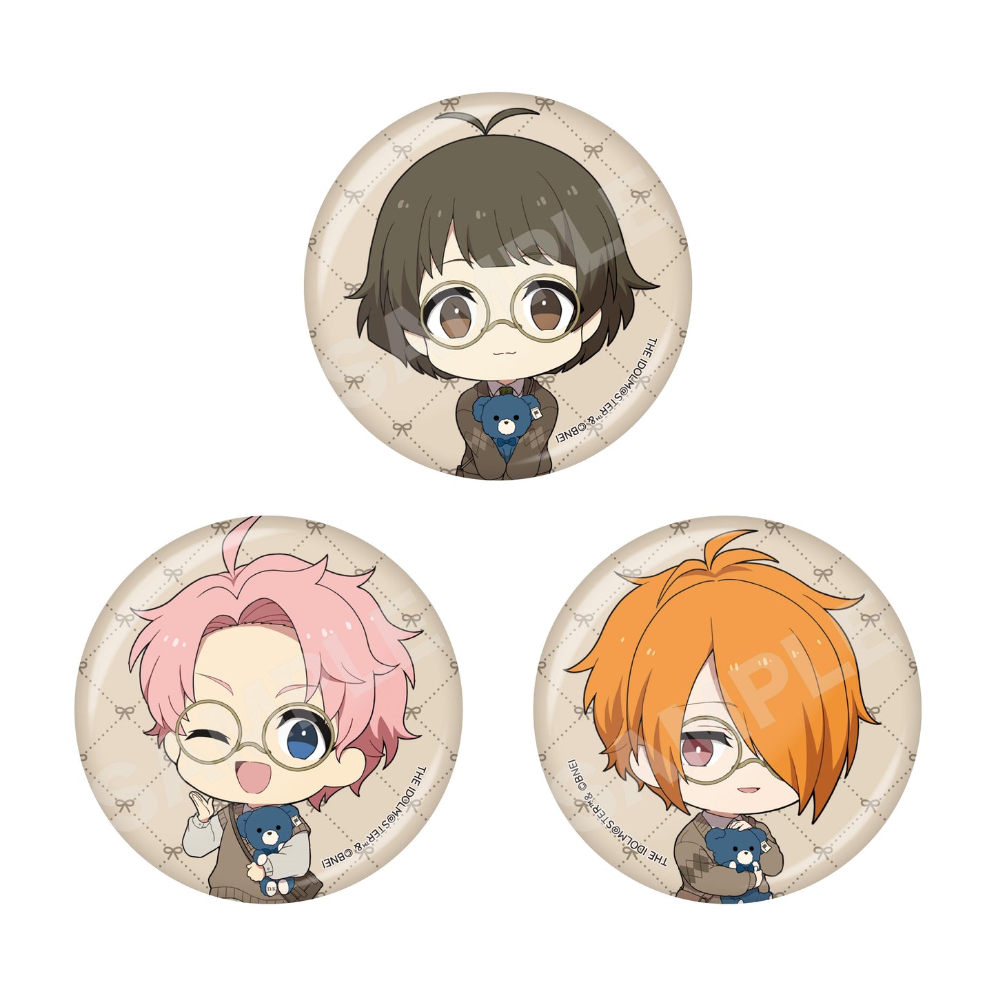 アイドルマスター SideM_Teddy's Collection 缶バッジ /01(ミニキャラ)　【コンプリートBOX／8個入り】