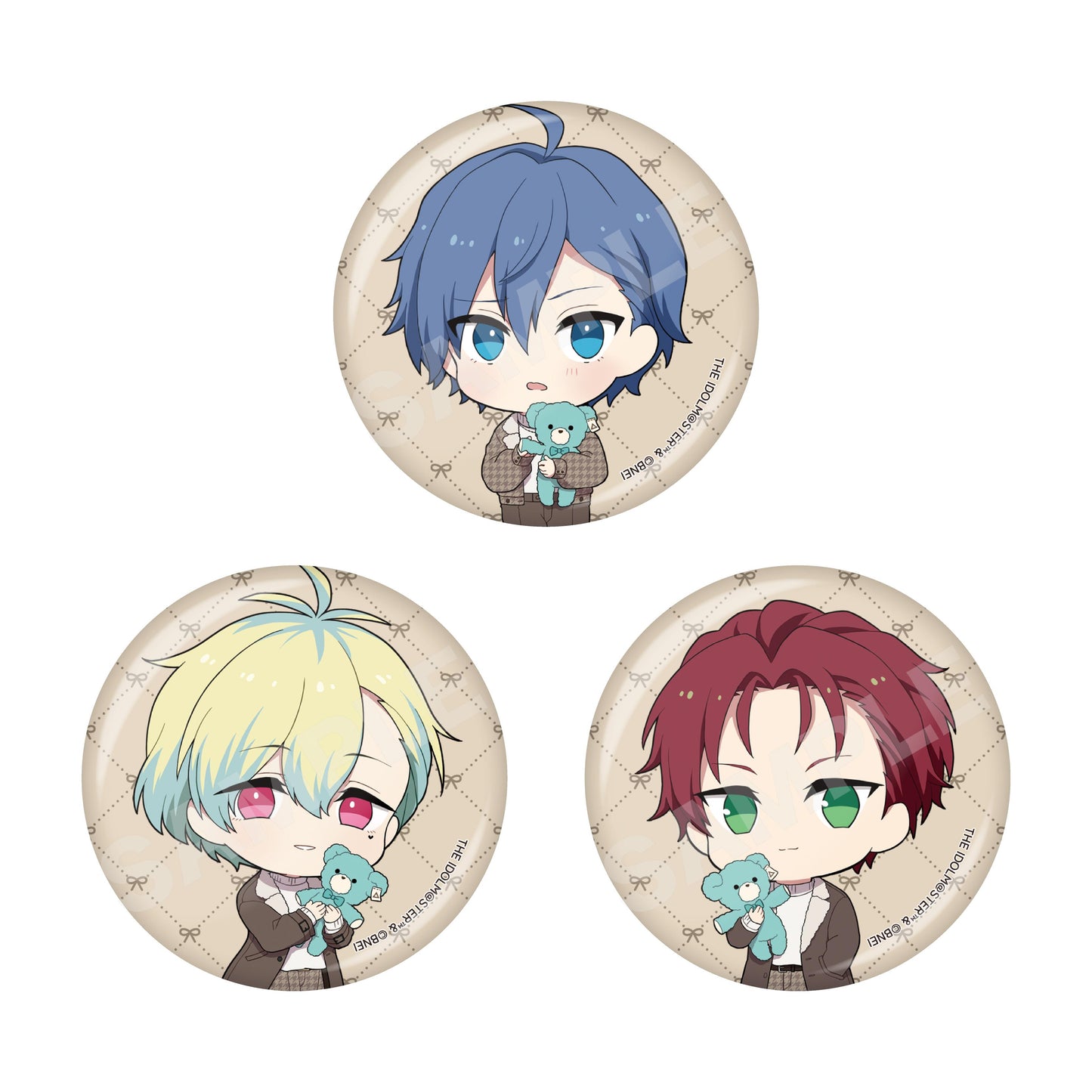 アイドルマスター SideM_Teddy's Collection 缶バッジ /01(ミニキャラ)　【コンプリートBOX／8個入り】