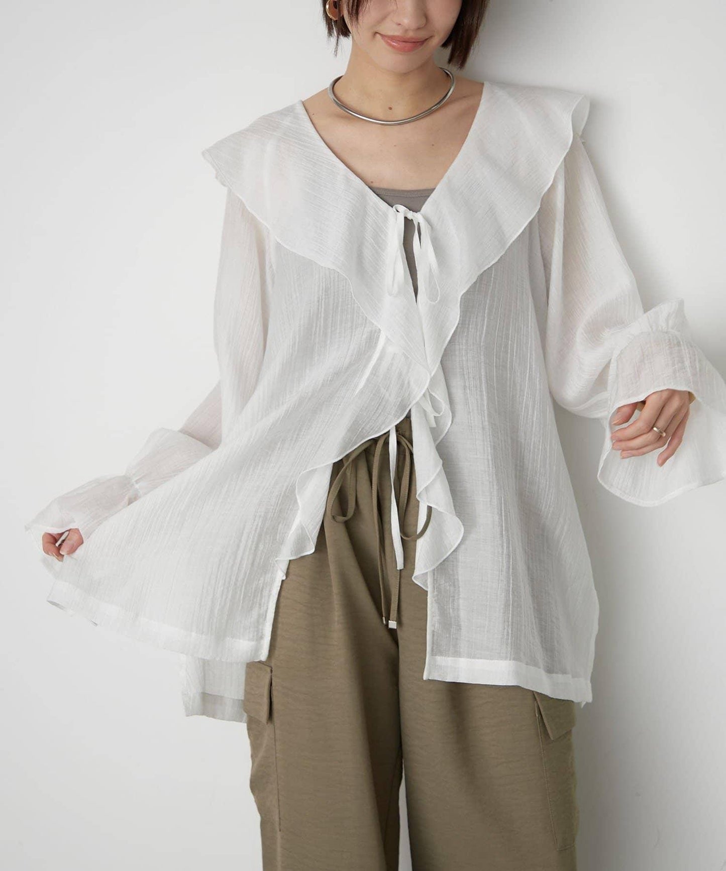 【@kana__18s】成人荷葉邊襯衫
