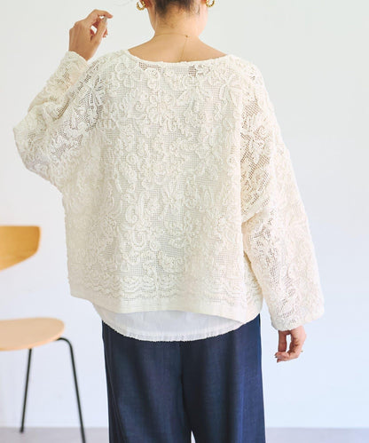 刺繡無領開衫