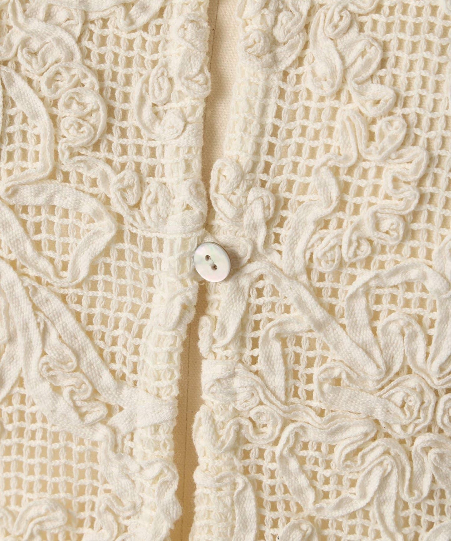 刺繡無領開衫