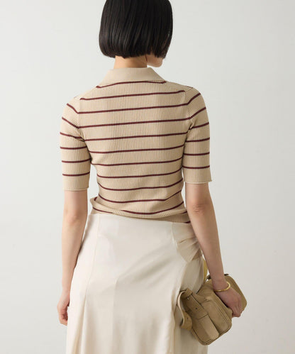 多色條紋Polo針織衫