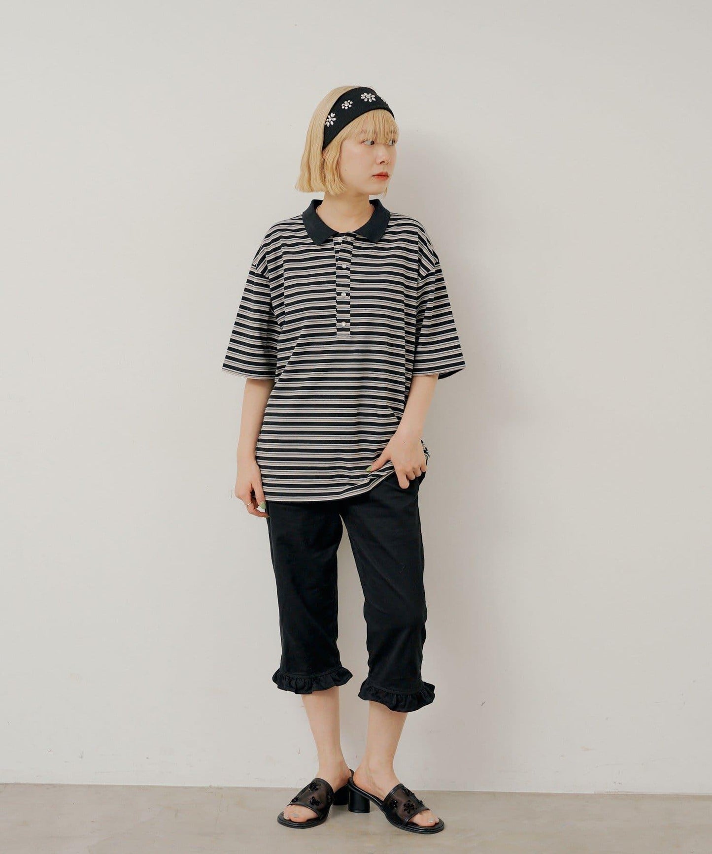 WHIMSIC/2サイズ展開 多色條紋Polo衫
