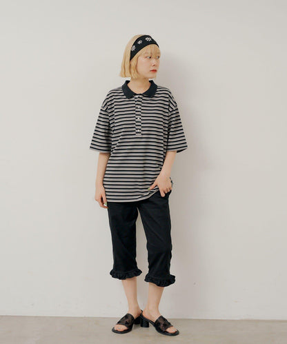 WHIMSIC/2サイズ展開 多色條紋Polo衫