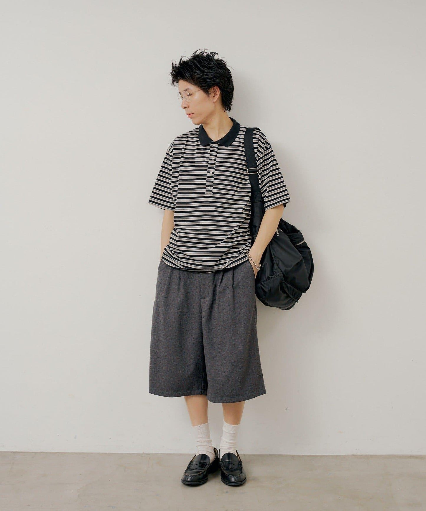 WHIMSIC/2サイズ展開 多色條紋Polo衫