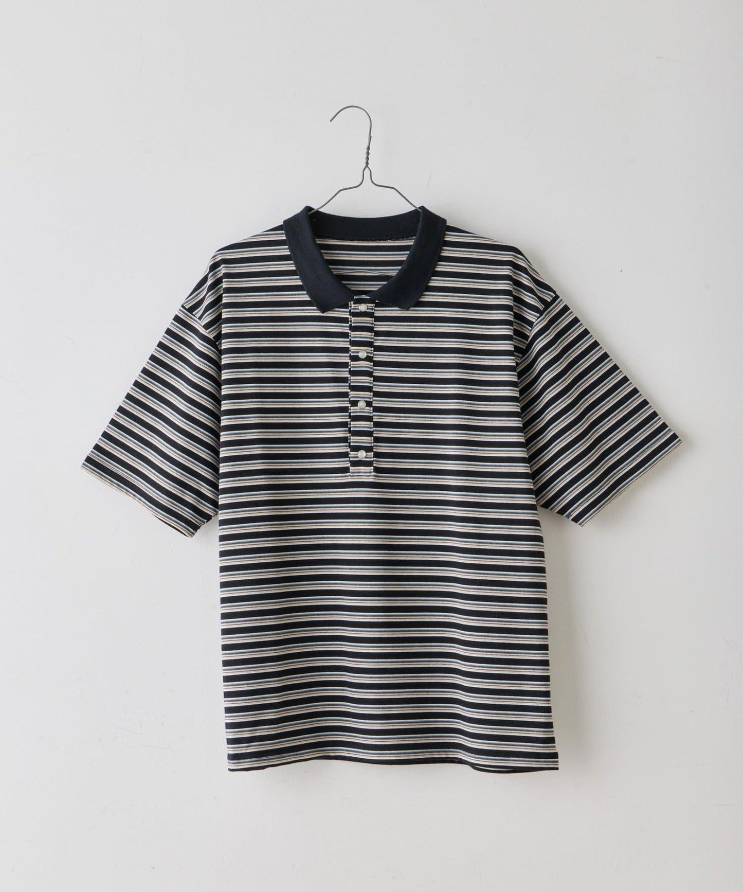 WHIMSIC/2サイズ展開 多色條紋Polo衫