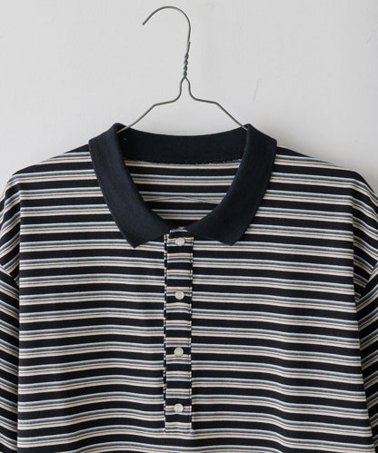WHIMSIC/2サイズ展開 多色條紋Polo衫