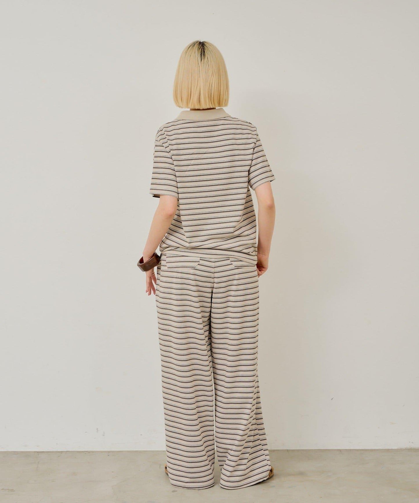 WHIMSIC/2サイズ展開 多色條紋Polo衫