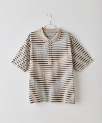 WHIMSIC/2サイズ展開 多色條紋Polo衫