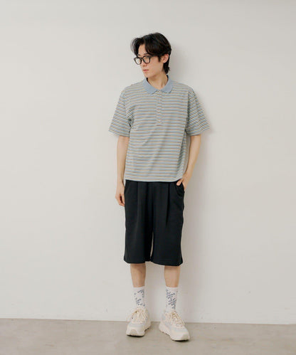 WHIMSIC/2サイズ展開 多色條紋Polo衫