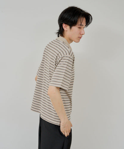 WHIMSIC/2サイズ展開 多色條紋Polo衫