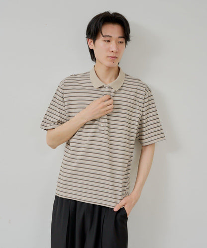 WHIMSIC/2サイズ展開 多色條紋Polo衫
