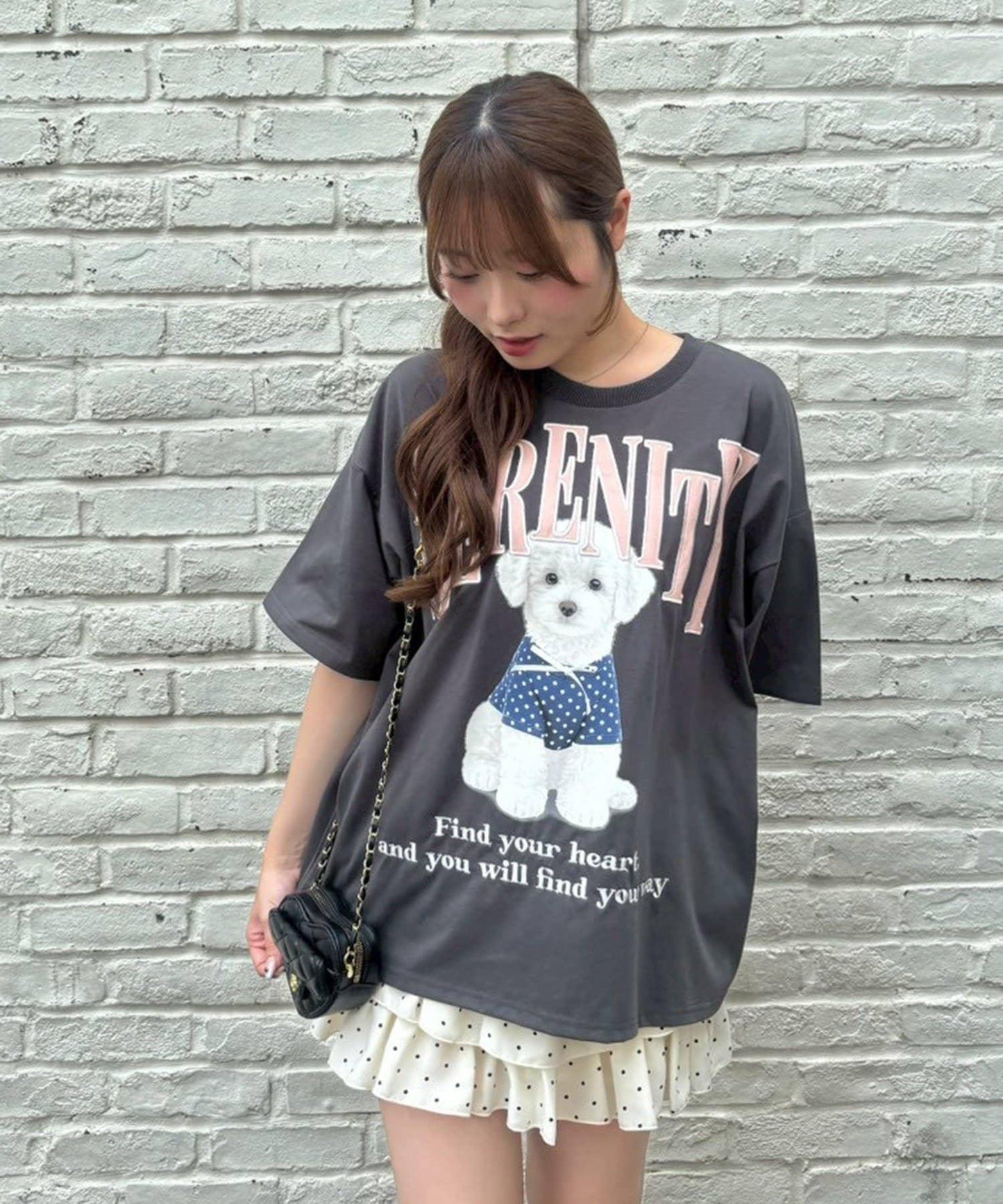 【continuer】DOG印花BIG TEE