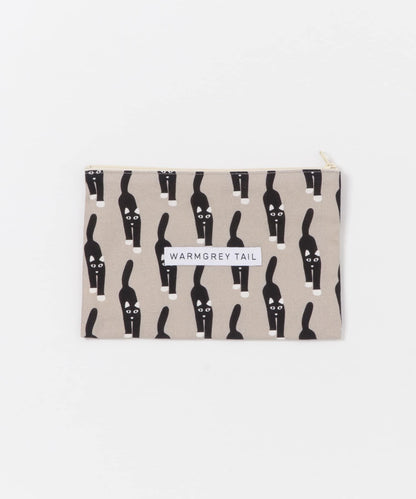 WARMGREYTAIL FLATPOUCH-GREY M 化妝包