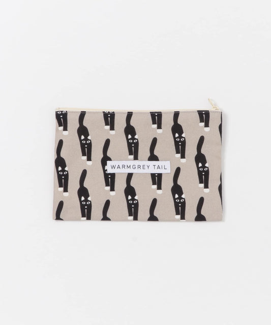 WARMGREYTAIL FLATPOUCH-GREY M 化妝包