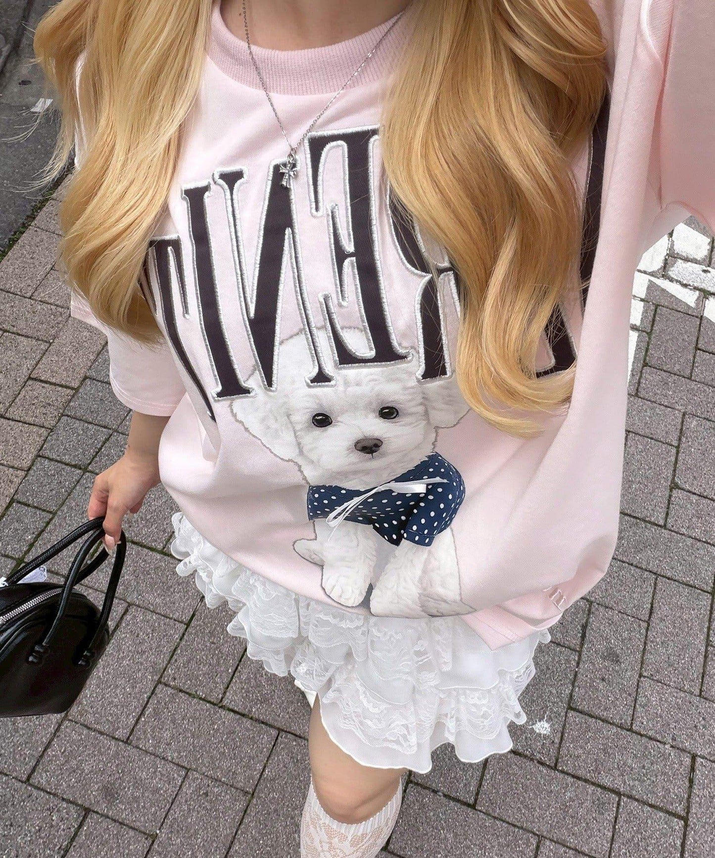 【continuer】DOG印花BIG TEE