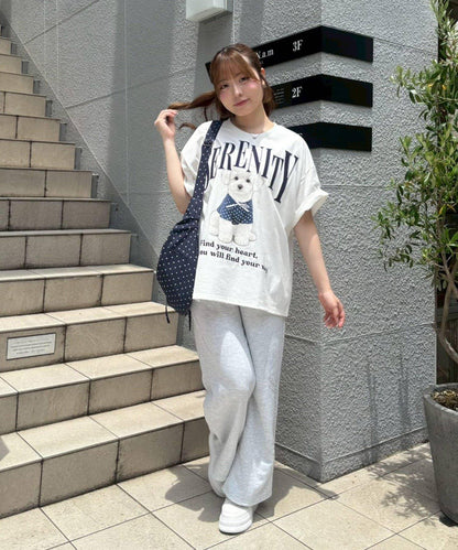 【continuer】DOG印花BIG TEE