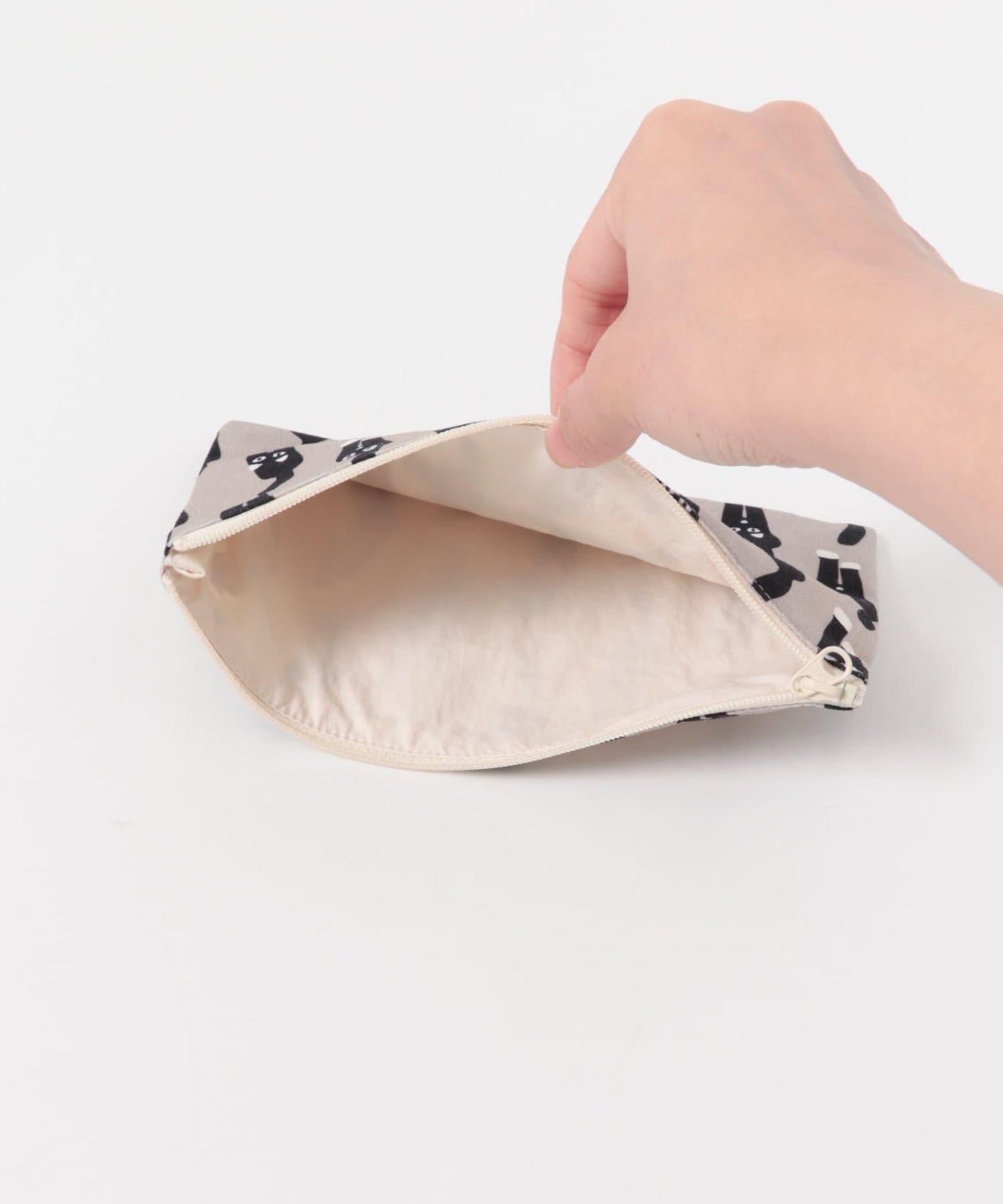 WARMGREYTAIL FLATPOUCH-GREY M 化妝包