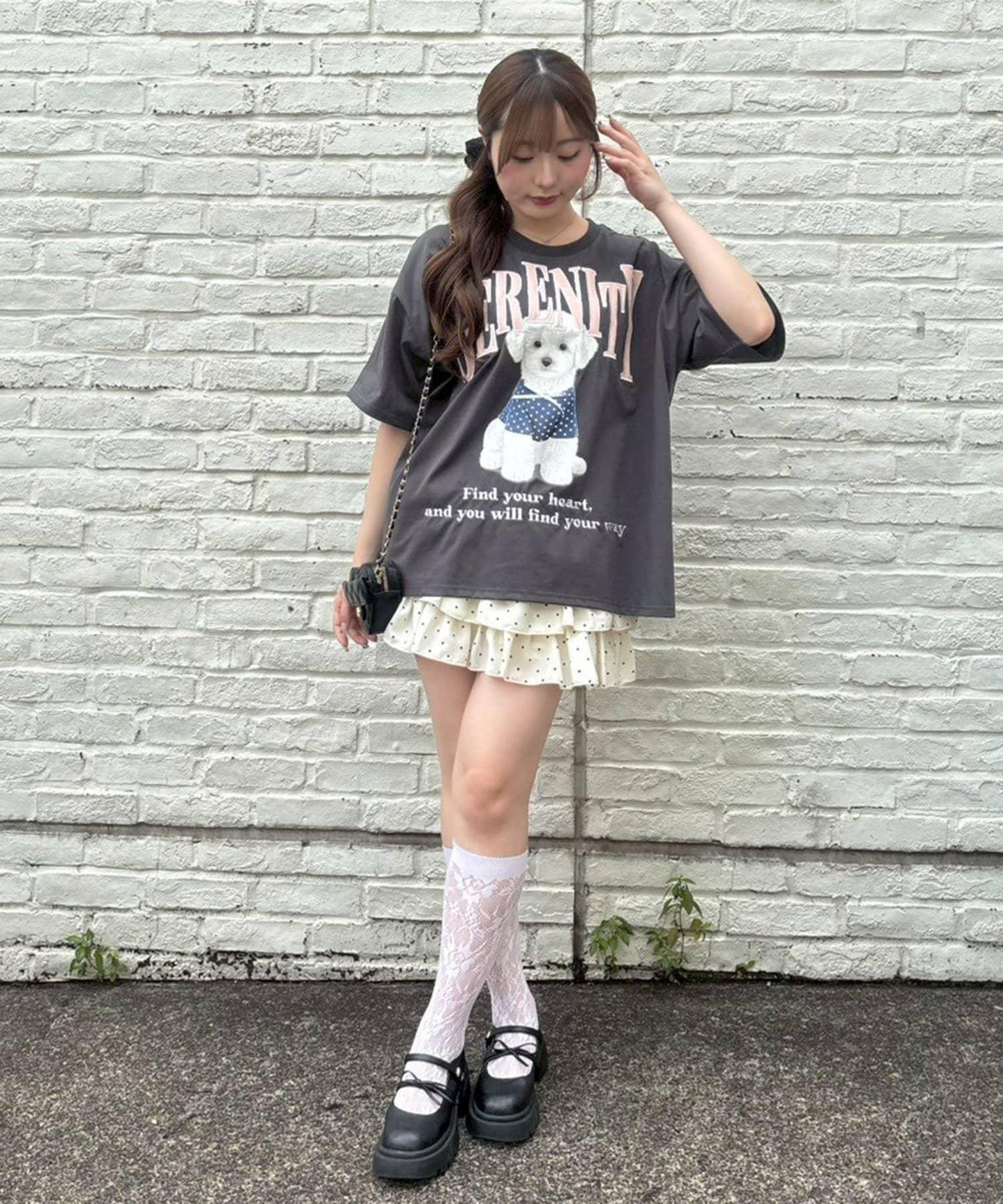【continuer】DOG印花BIG TEE