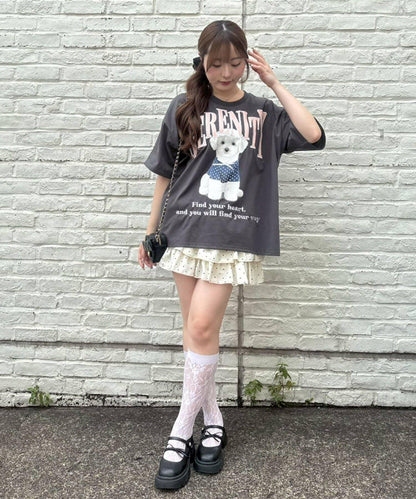 【continuer】DOG印花BIG TEE