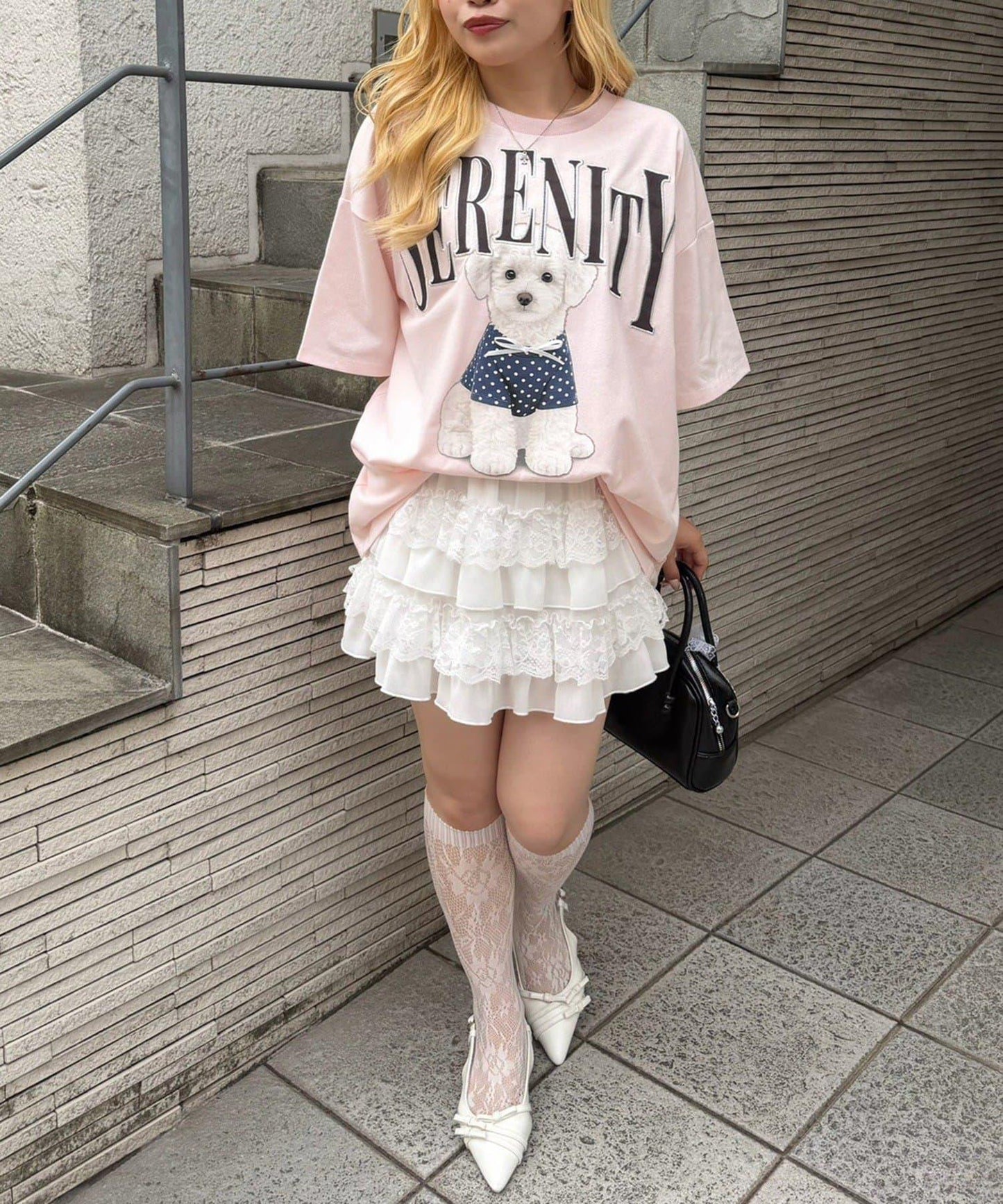 【continuer】DOG印花BIG TEE