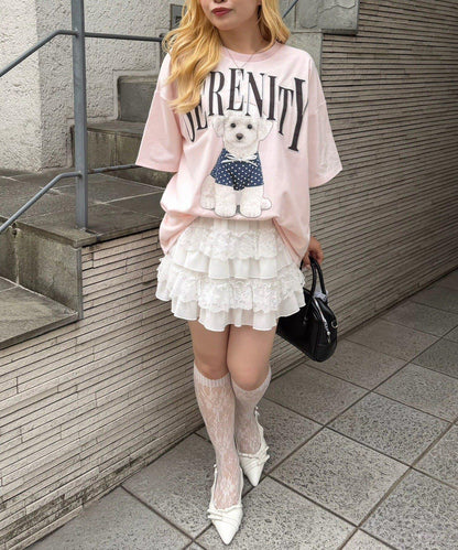 【continuer】DOG印花BIG TEE