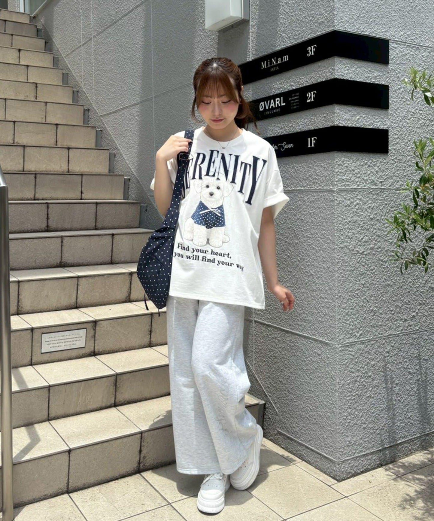 【continuer】DOG印花BIG TEE