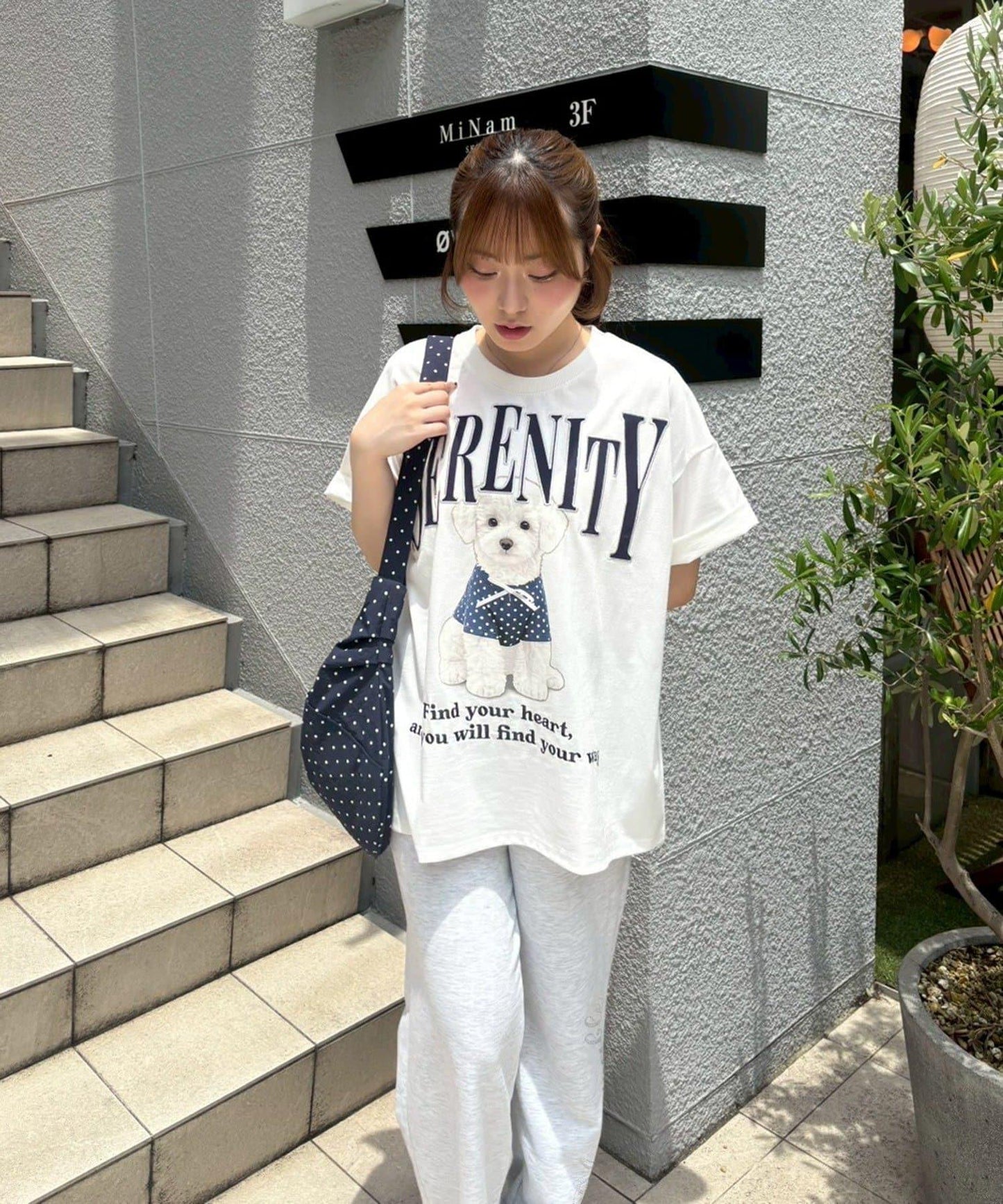 【continuer】DOG印花BIG TEE