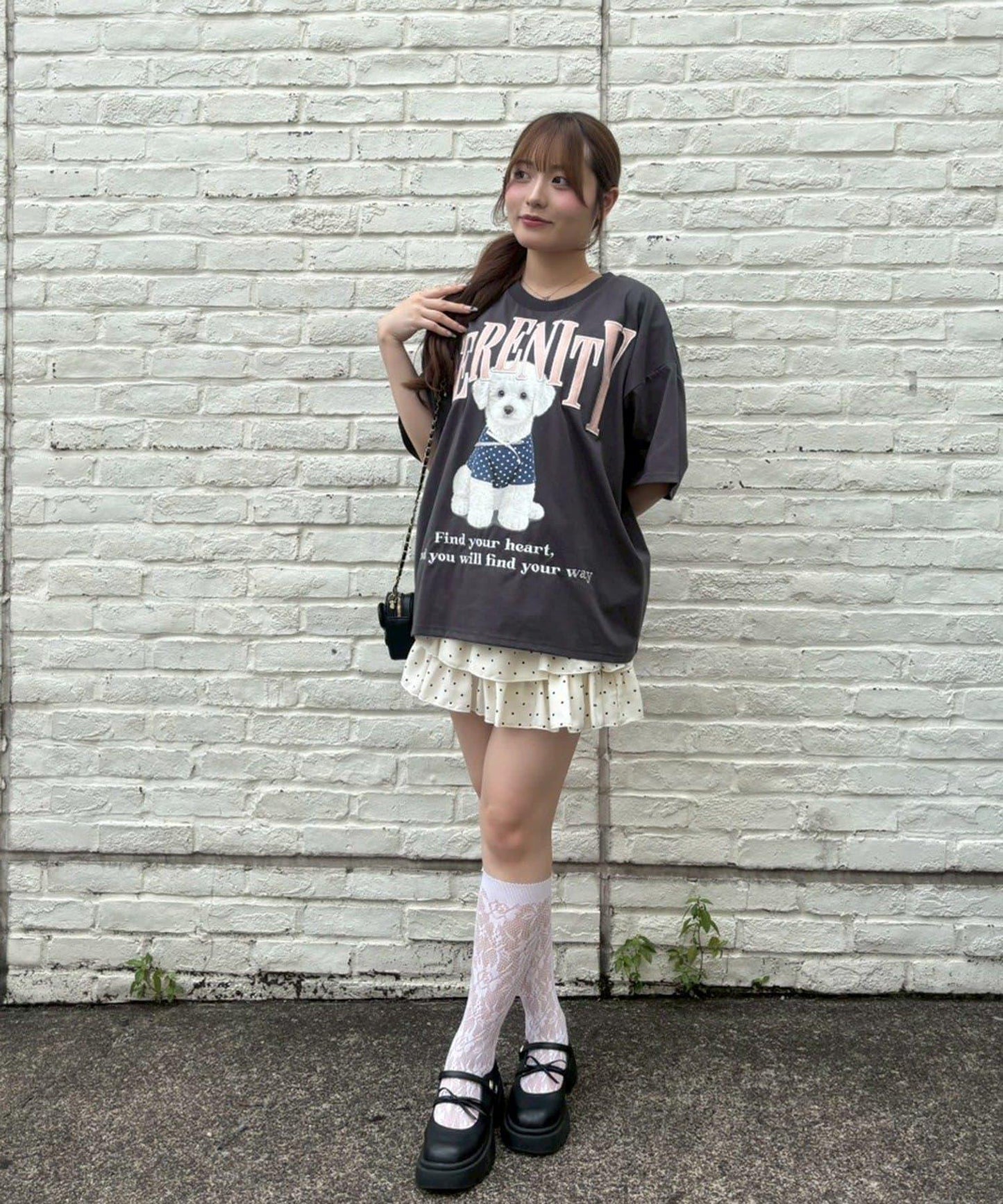 【continuer】DOG印花BIG TEE