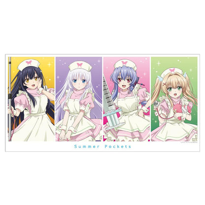 Summer Pockets 120cm大浴巾 しろは＆蒼＆鴎＆紬 護士女僕ver. 【新繪】