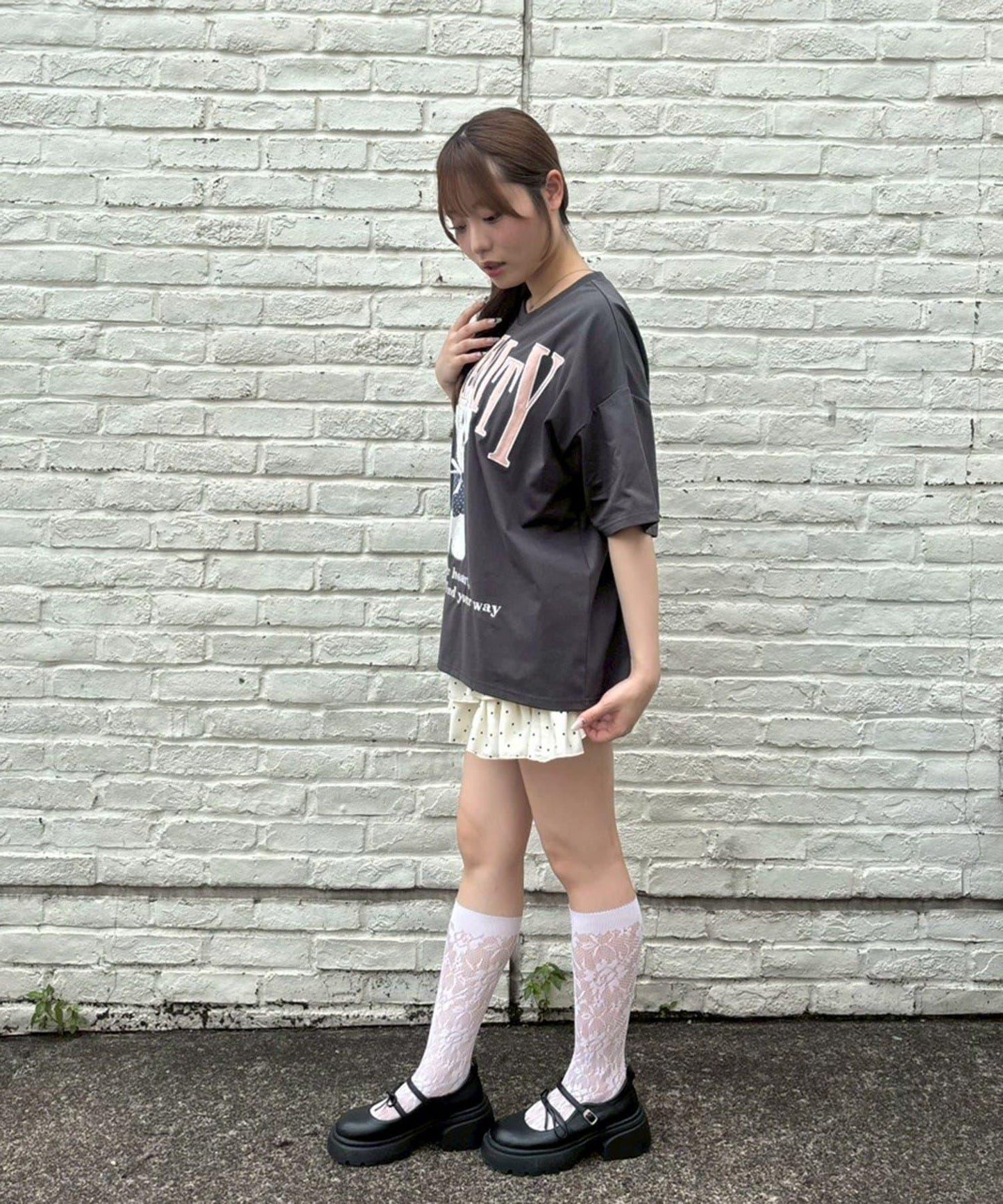 【continuer】DOG印花BIG TEE