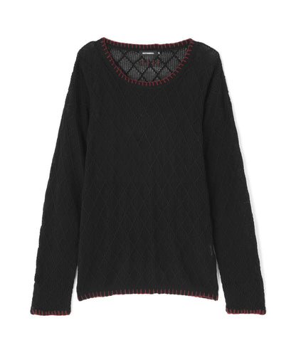 NOT4NERD Distressed Contrast Hand Stitch Knit