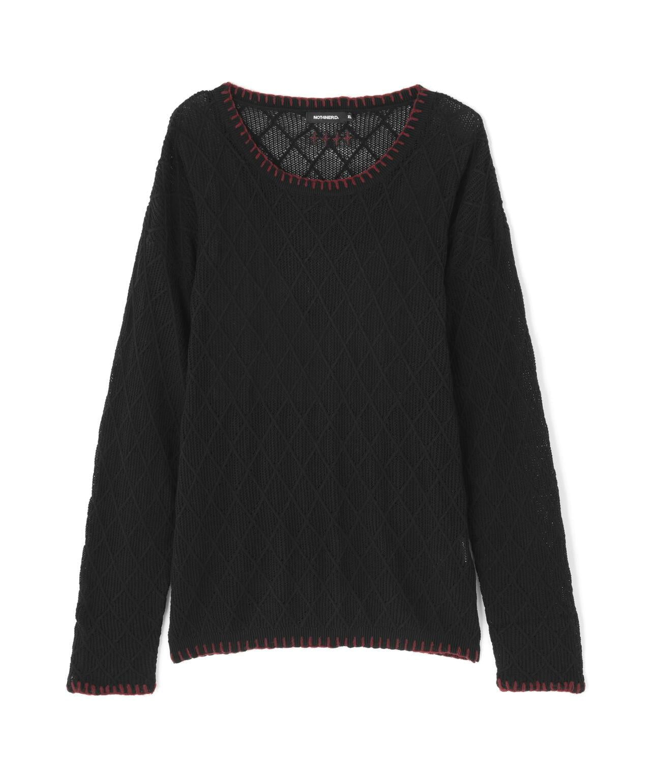 NOT4NERD Distressed Contrast Hand Stitch Knit