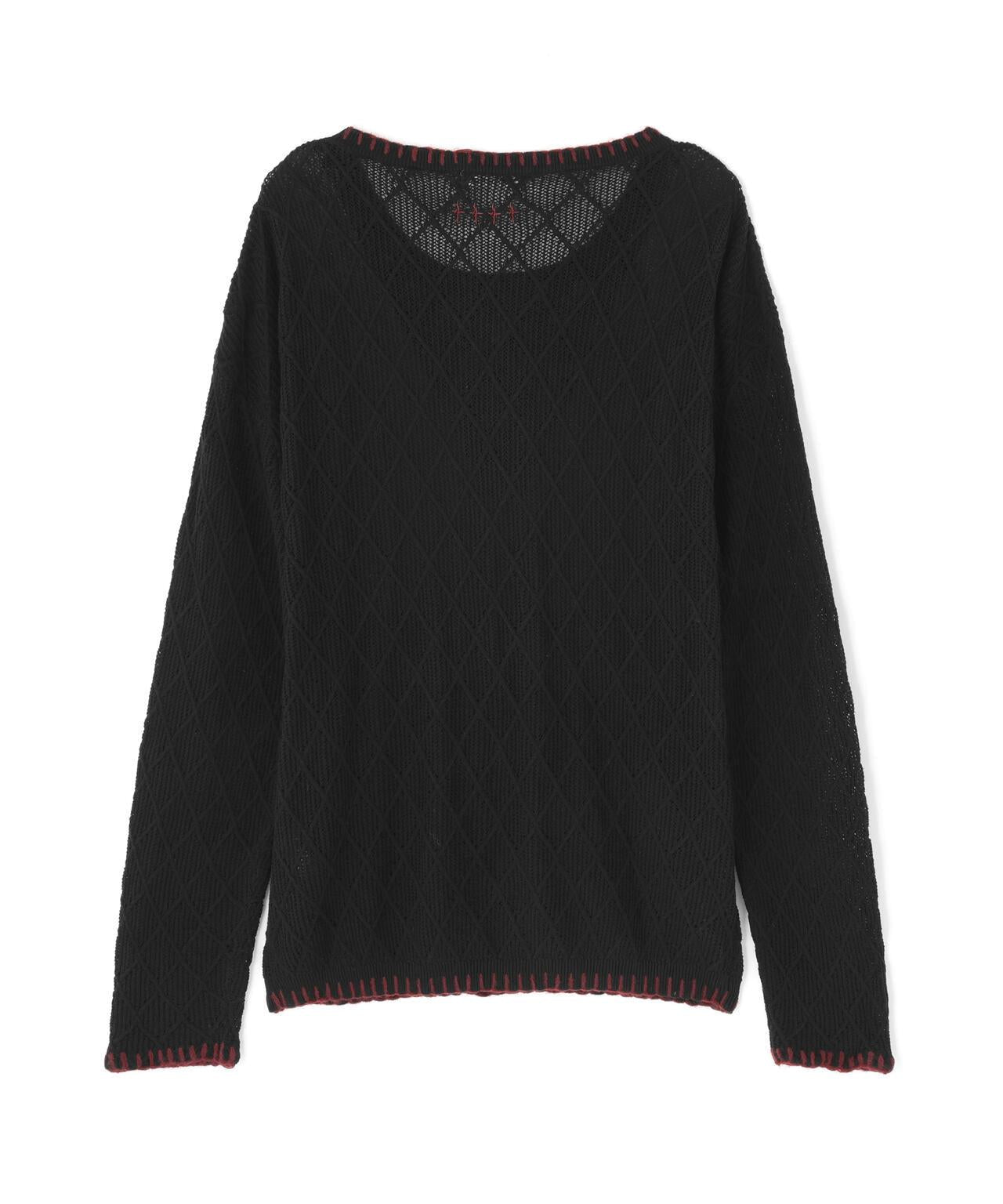 NOT4NERD Distressed Contrast Hand Stitch Knit