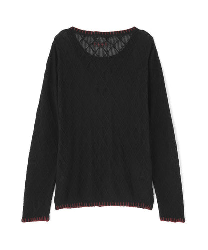 NOT4NERD Distressed Contrast Hand Stitch Knit