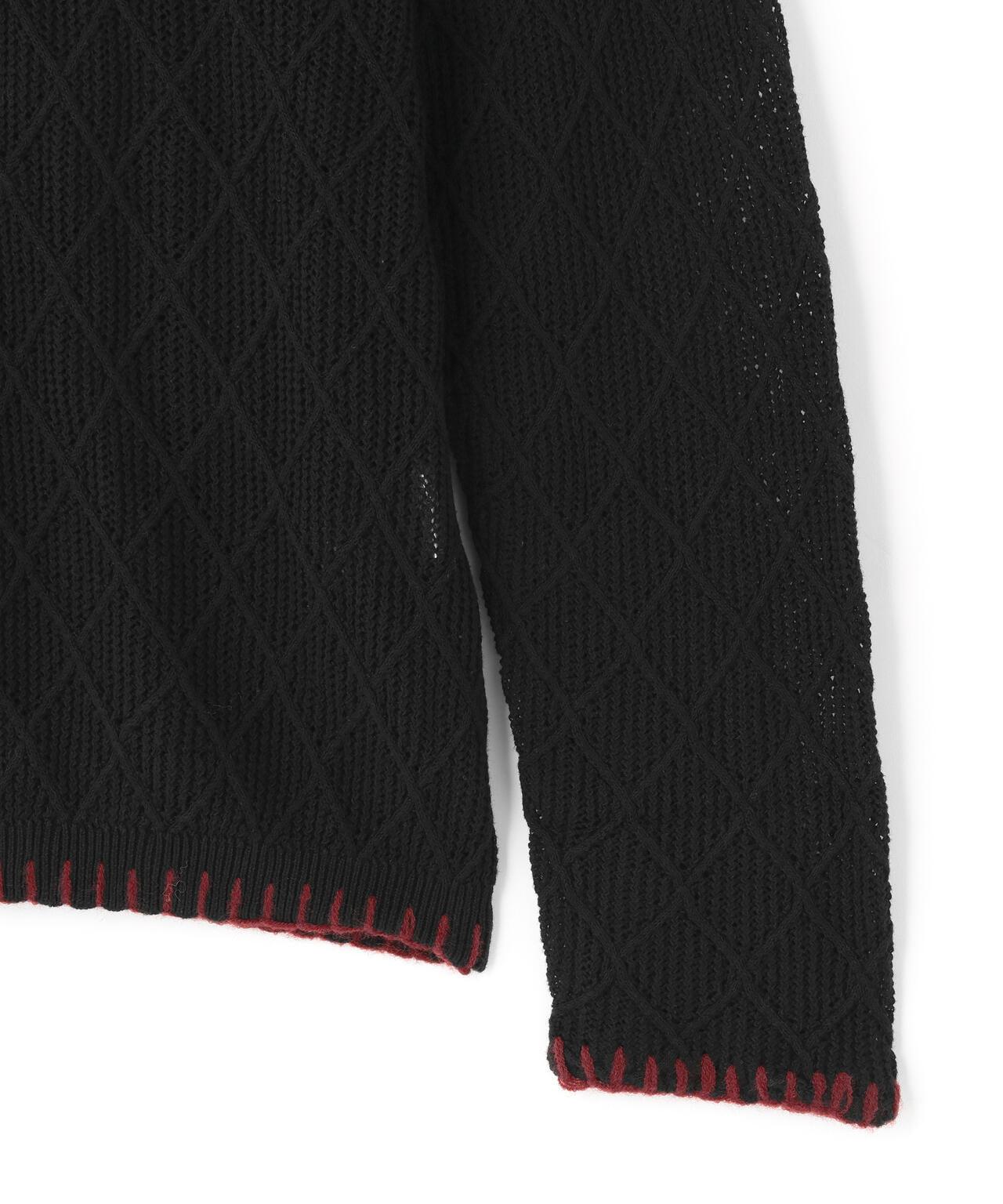 NOT4NERD Distressed Contrast Hand Stitch Knit