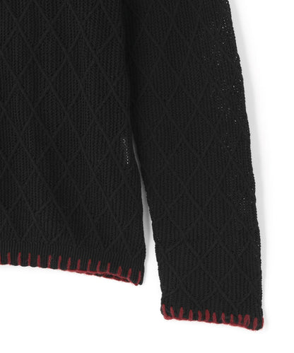 NOT4NERD Distressed Contrast Hand Stitch Knit