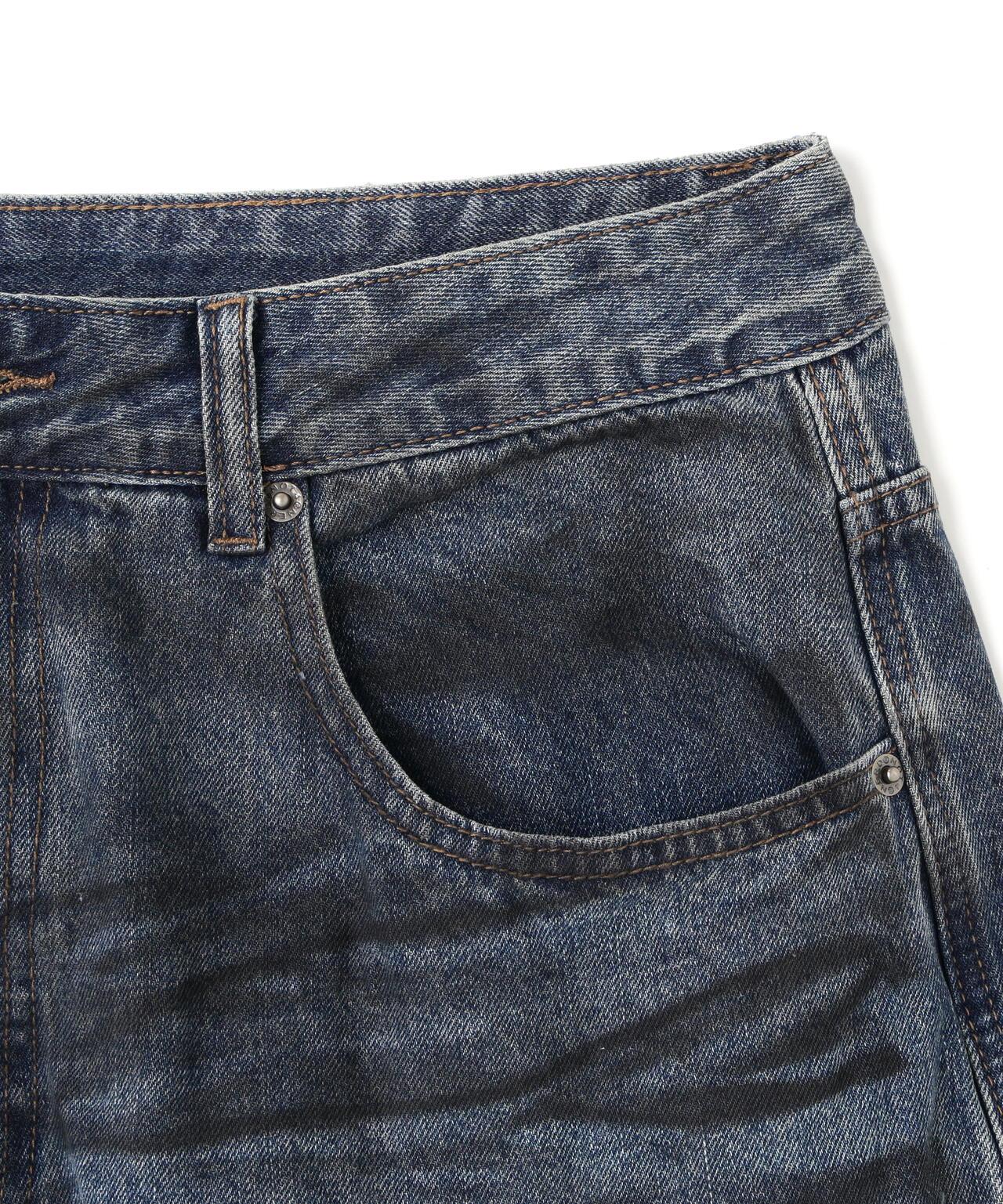 NOT4NERD Camo Layered Distressed Bermuda Denim Pants