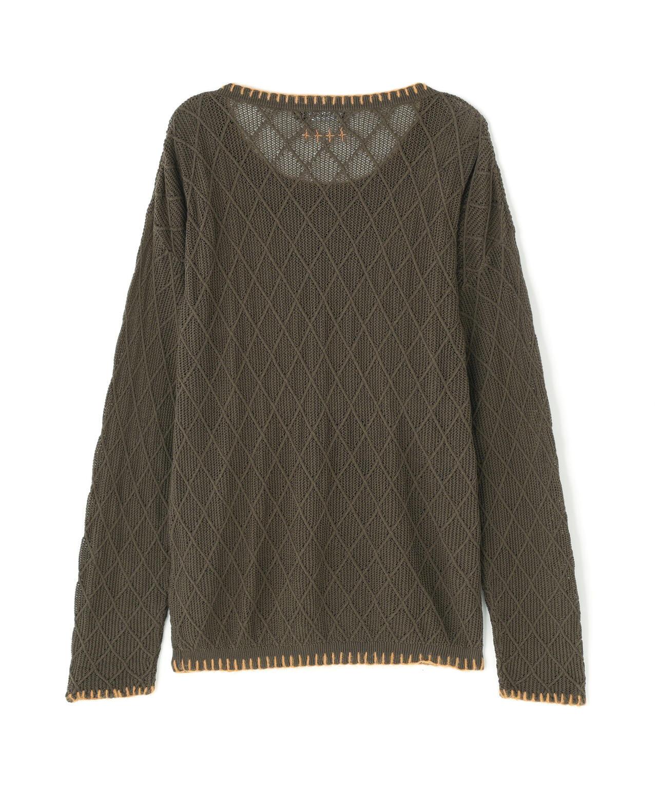 NOT4NERD Distressed Contrast Hand Stitch Knit