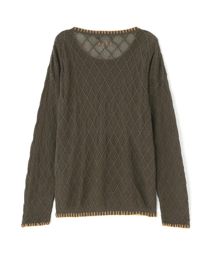 NOT4NERD Distressed Contrast Hand Stitch Knit