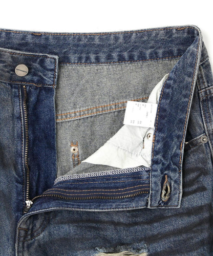 NOT4NERD Camo Layered Distressed Bermuda Denim Pants